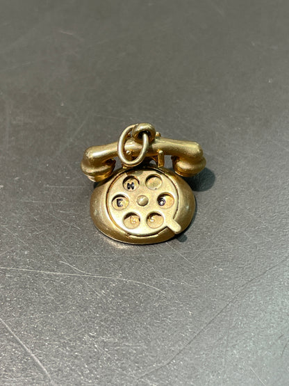 Vintage 14K Gold "Hello" & "I Love You" Telephone Charm