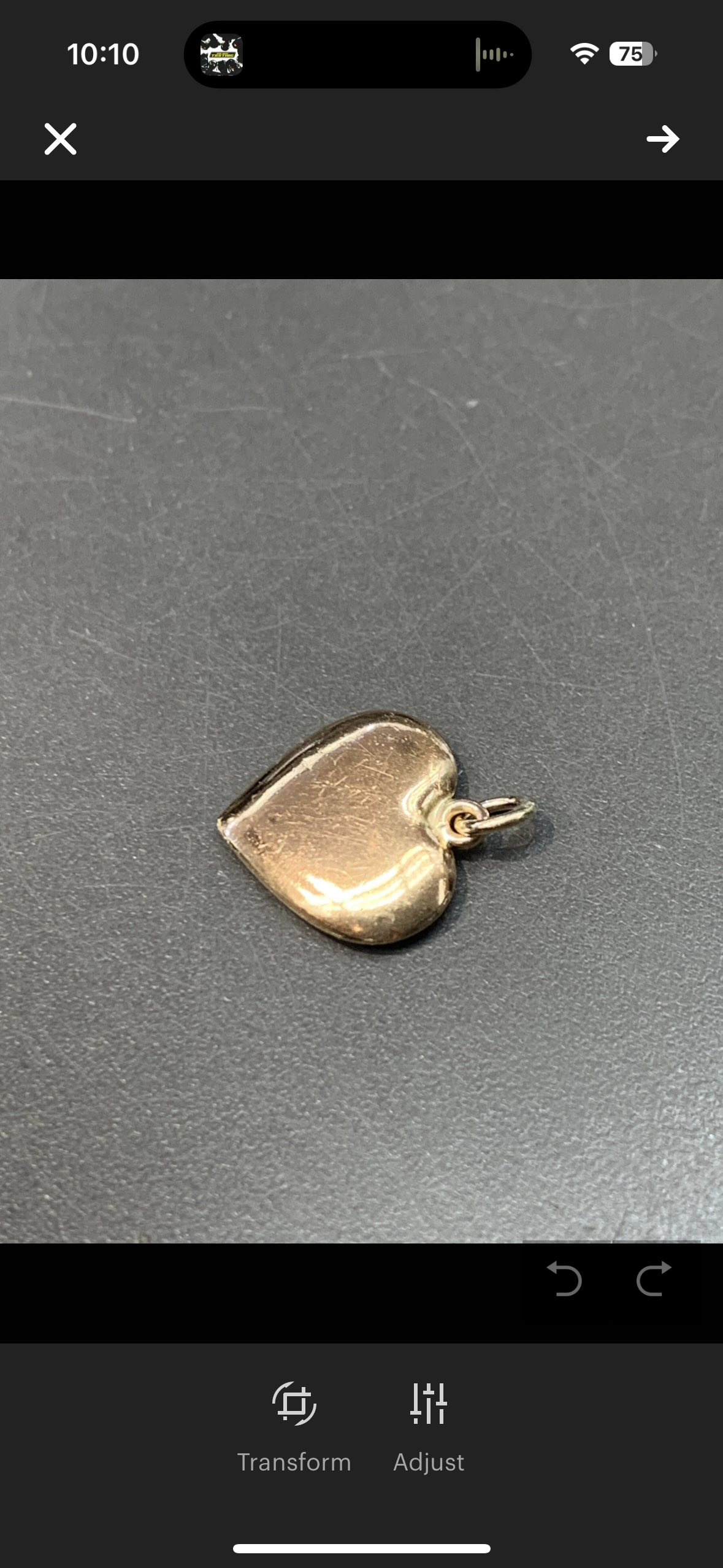 复古 14K 玫瑰金心形吊坠