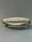 Victorian 15K Gold Natural Saltwater Pearl and Diamond Bangle