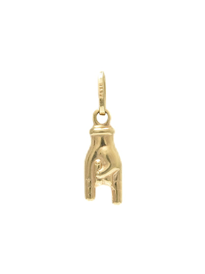 Vintage 14K Gold Rock and Roll Hand Charm
