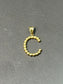 Vintage 18K Gold Beaded “C” Letter Charm