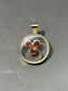 Vintage 14K Gold Garnet Clover Shaker Pendant