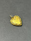 Charme coeur Art Nouveau en or jaune 14 carats