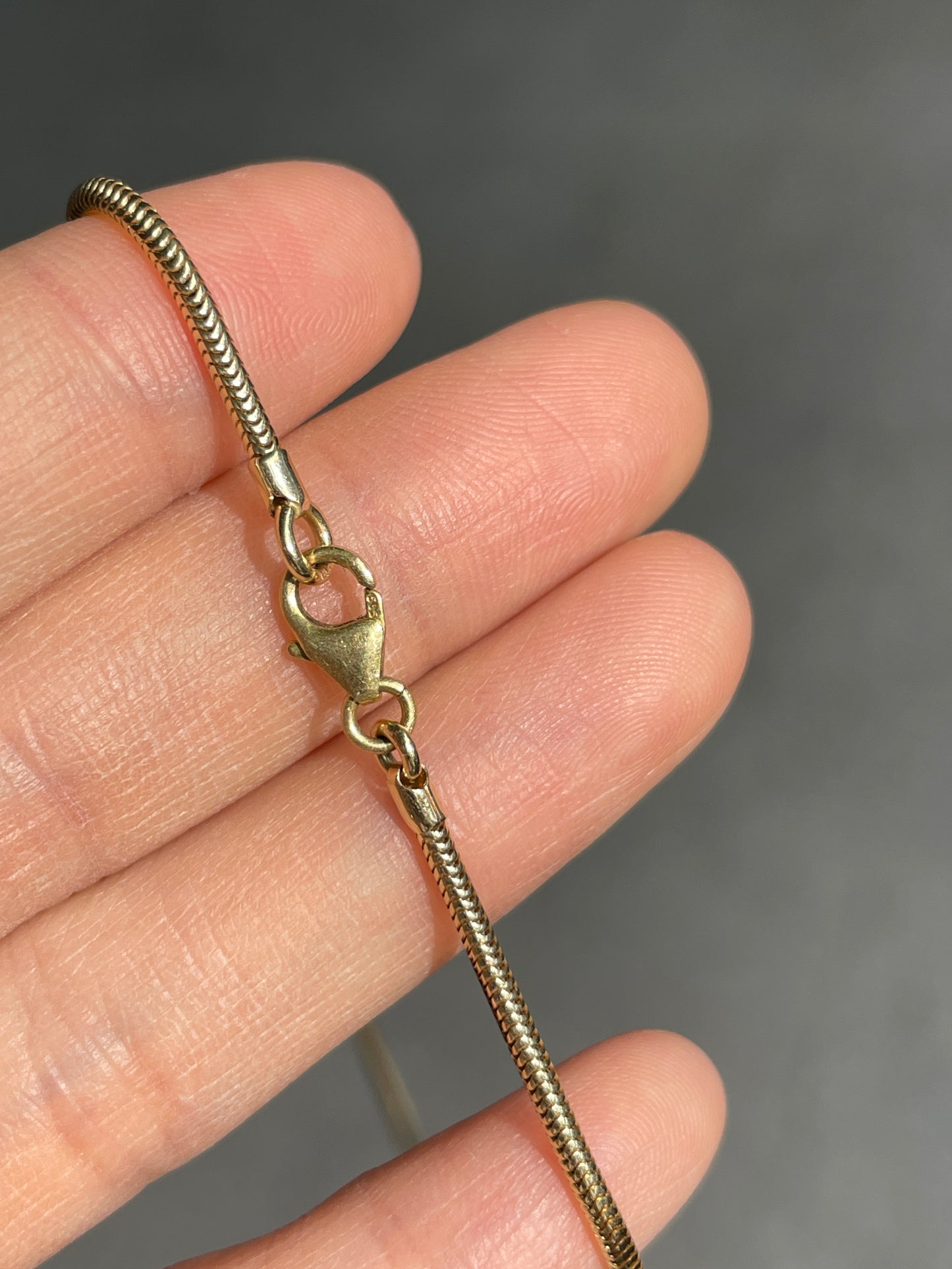 Vintage 14K Gold “LOVE” Slide Charm Necklace