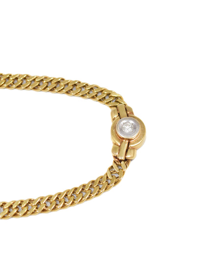 14K Gold 0.18 CTW Diamond Curblink Necklace