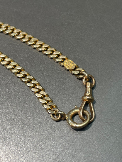 Vintage 14K Yellow Gold 5.0 mm Albert Watch Chain Necklace 23.0 inch