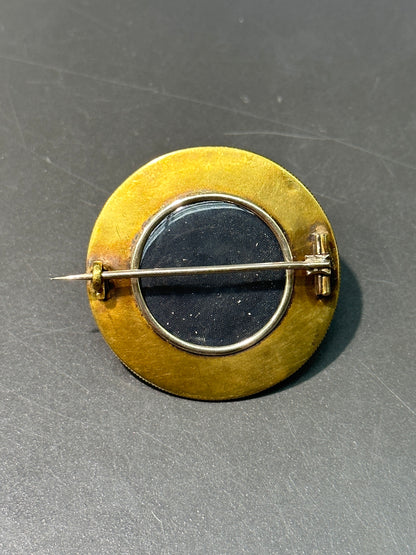 维多利亚 14K 金铁铝榴石和珍珠胸针
