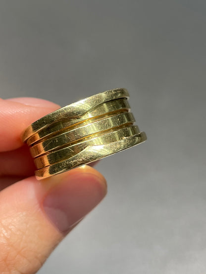 Blvgari 18K Gold B.zero1 Ring SZ 7.5