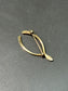 Antique 14K Gold Seed Pearl Wish Bone Brooch