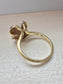 Art Nouveau 14K Gold Larter & Sons Enamel Flower Ring