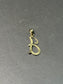 14K Gold Diamond Script J Letter Charm