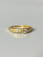 18K Gold Diamond Bezel Ring SZ 6.5