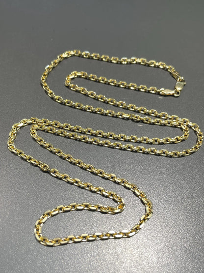 14K Gold 2.5 mm Cable Link Chain Necklace