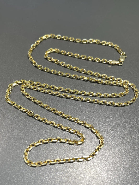 14K Gold 2.5 mm Cable Link Chain Necklace