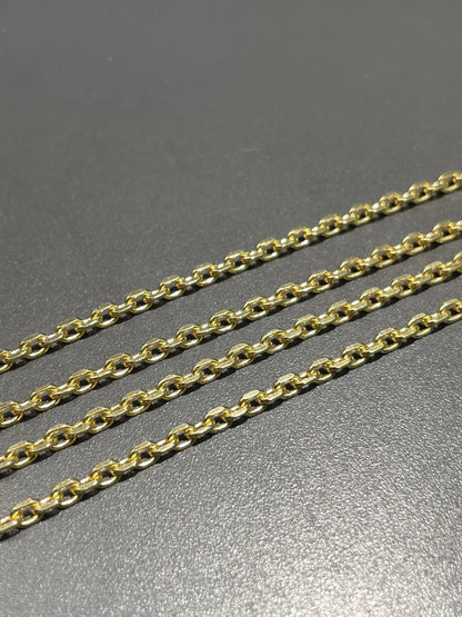 14K Gold 2.5 mm Cable Link Chain Necklace