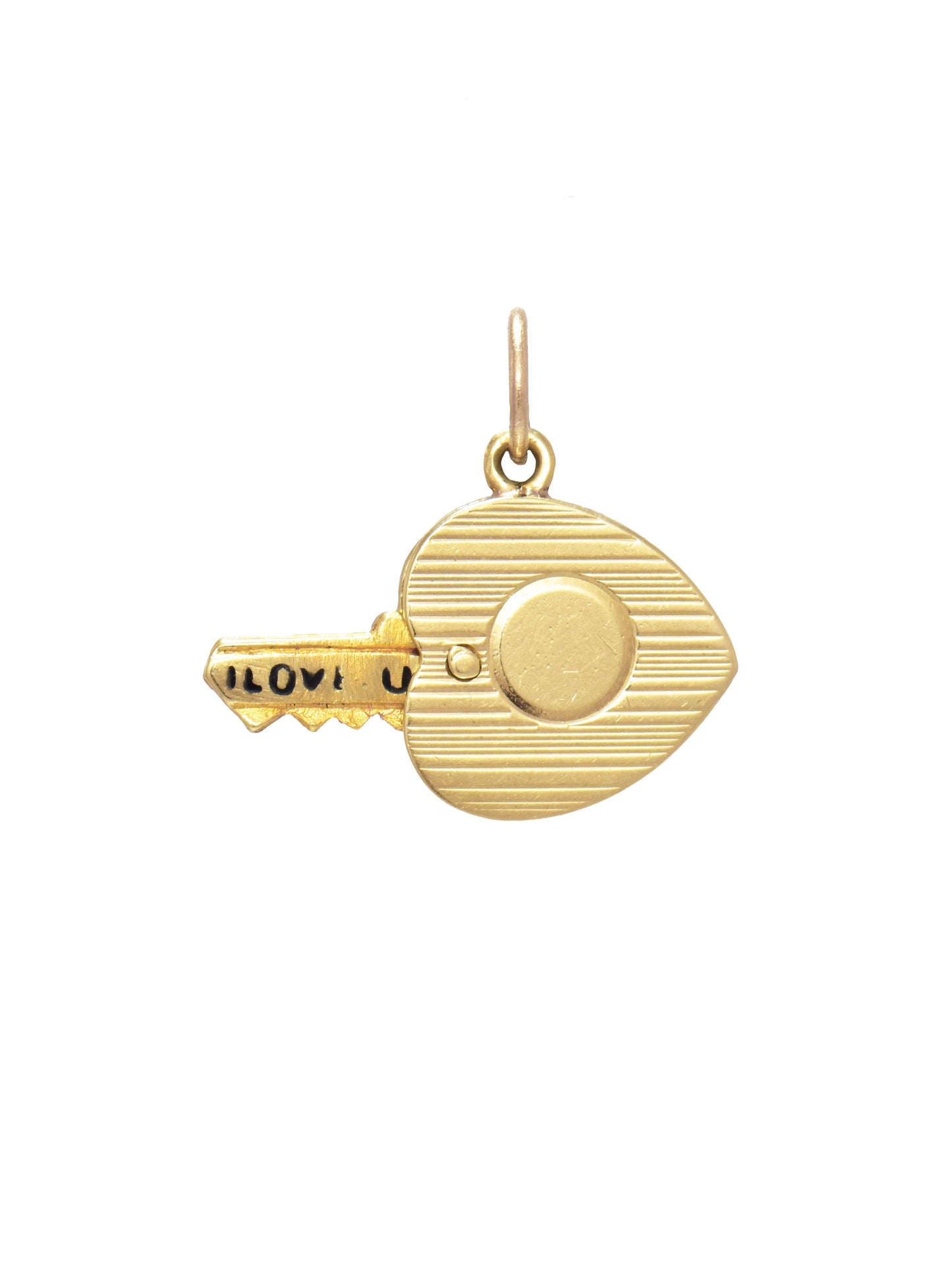 Vintage 14K Gold Articulating "I LOVE YOU" Heart Key