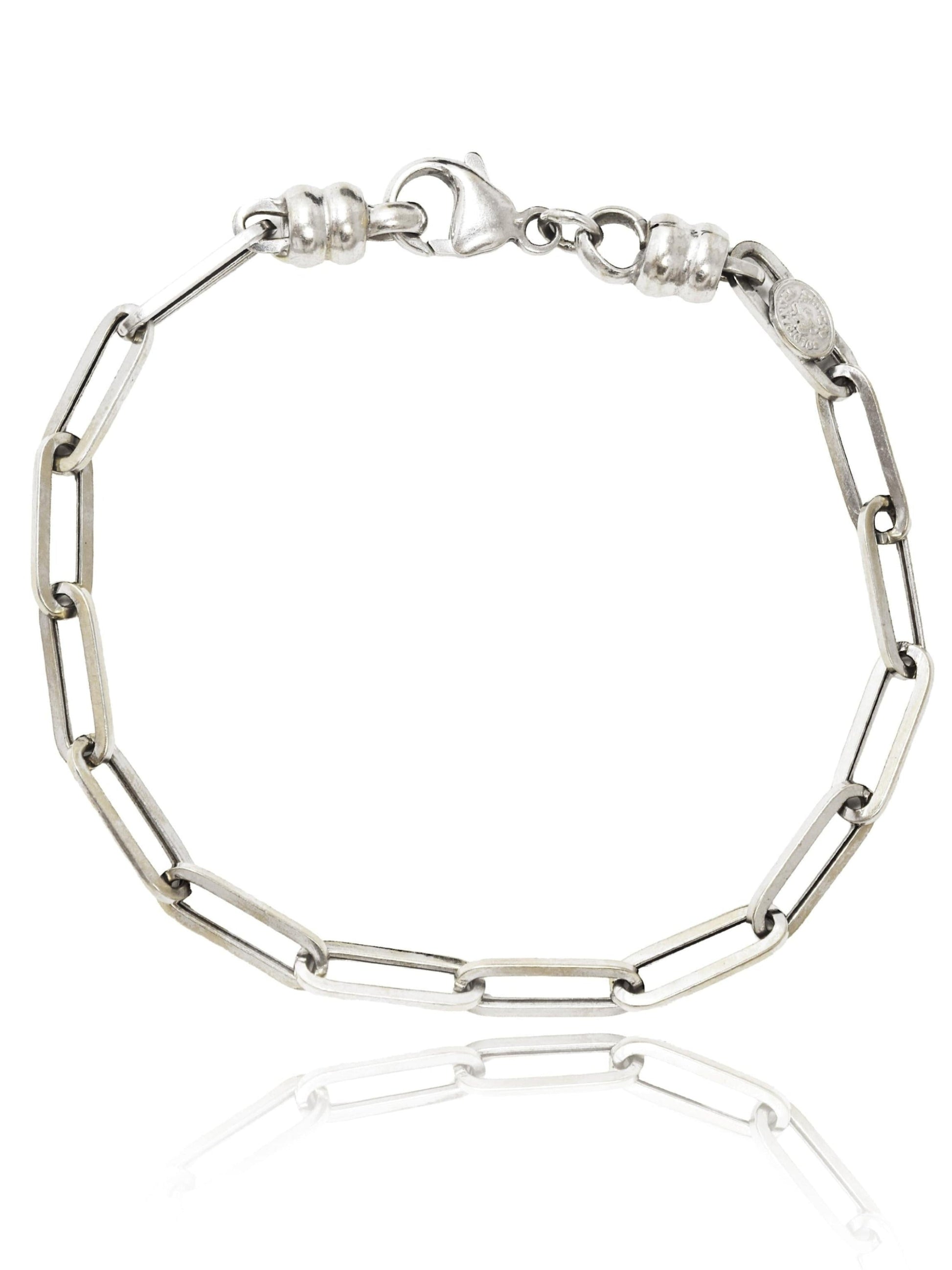 18K Gold Paper Clip Chain Bracelet