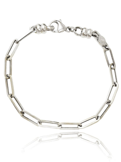 18K Gold Paper Clip Chain Bracelet