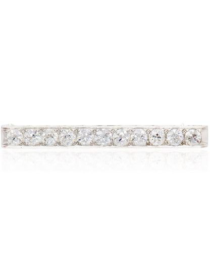 Antique Art Deco Tiffany & Co. 3.30 CTW Old European Cut Diamond Bar Brooch