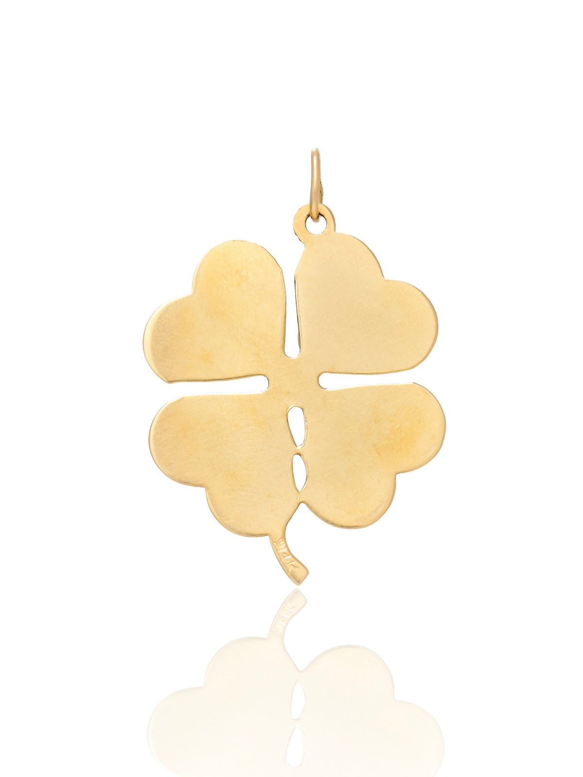 Vintage 14K Gold Large Clover Charm