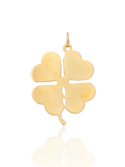 Vintage 14K Gold Large Clover Charm