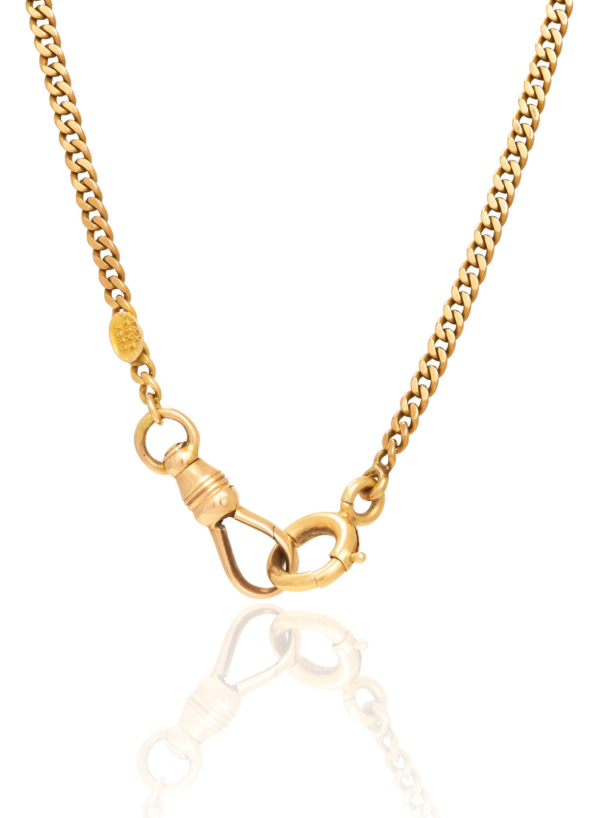 Vintage 14K Gold Curb Link Watch Chain
