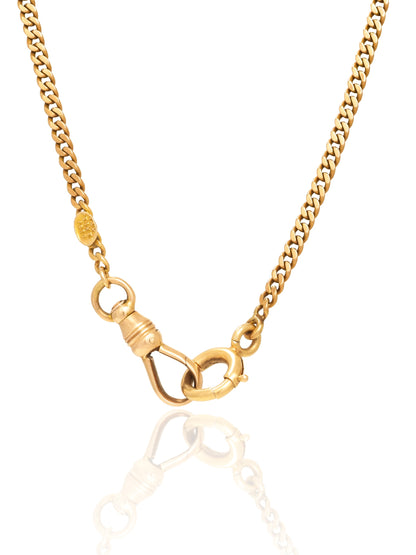 Vintage 14K Gold Curb Link Watch Chain