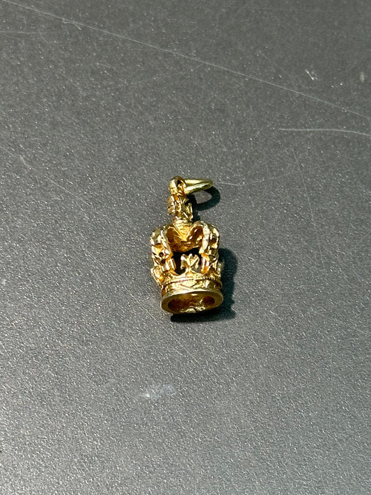 Vintage 14K Gold Crown Charm