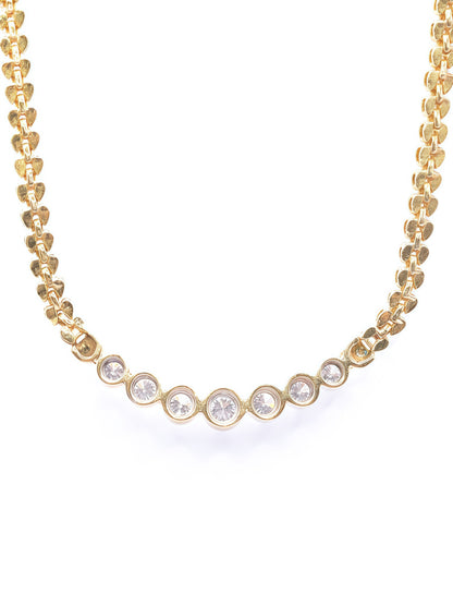 14K Yellow Gold 1.85 CTW Diamond Bezel Bubble Chain Necklace