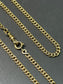 Vintage 18K Gold Curb Link Watch Chain