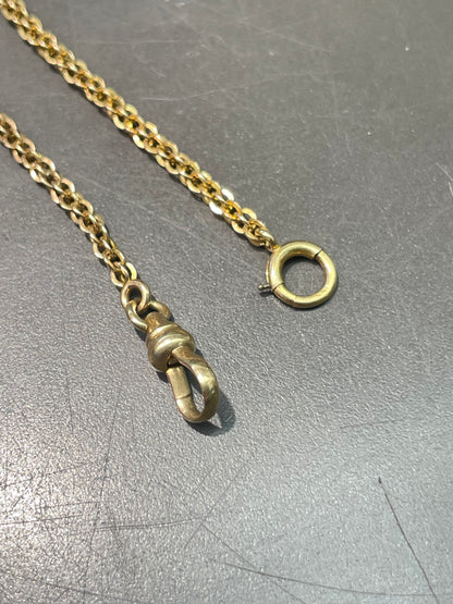 Antique 14K Gold Fancy Link Watch Chain Necklace 20.0 inch