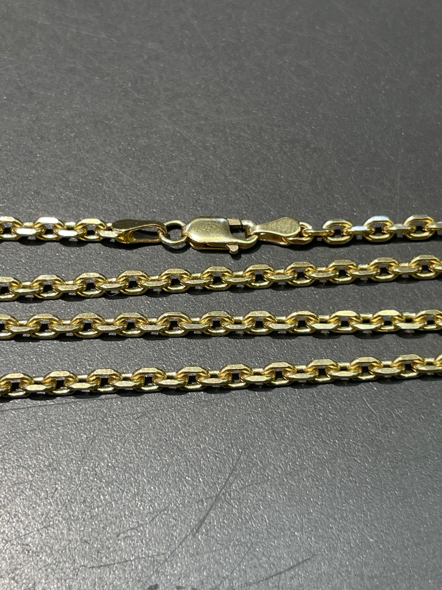 14K Yellow Gold 3.0 mm Biker Chain Necklace 26.0 inch