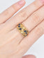 bague saphir en or 18 carats vintage SZ 6.5