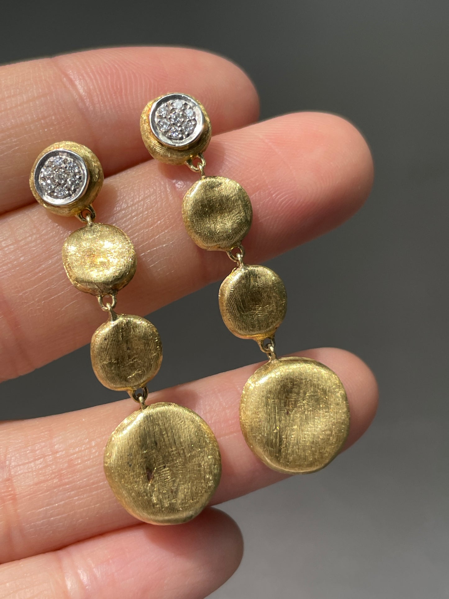 Marco Bicego 18K Gold "Piccolo Jaipur" Diamond Earring