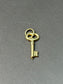 18K Gold Hollow Key Charm