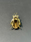 Vintage Italian 18K Gold Yellow Enamel Lady Bug Brooch