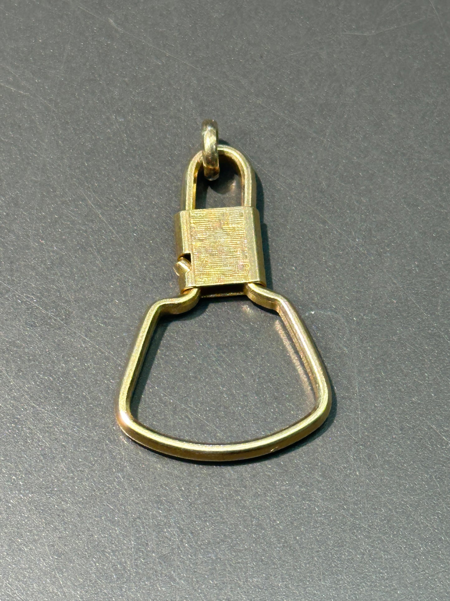 Vintage 14K Yellow Gold Medium Carabiner Clasp