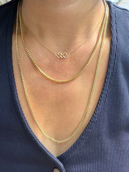 Vintage 14K Gold Boxed Wheat Chain