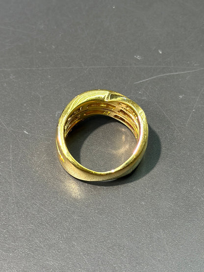 18K 金彩虹蓝宝石戒指 尺寸 7