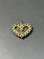 Vintage 14K Gold Faceted Garnet Heart Charm