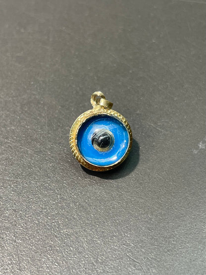 Vintage 14K Yellow Gold Evil Eye Charm