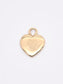 Vintage 14K Gold Solid Starburst Diamond Heart Pendant