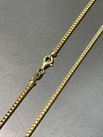 14K Gold 2.0 mm Franco Woven Necklace