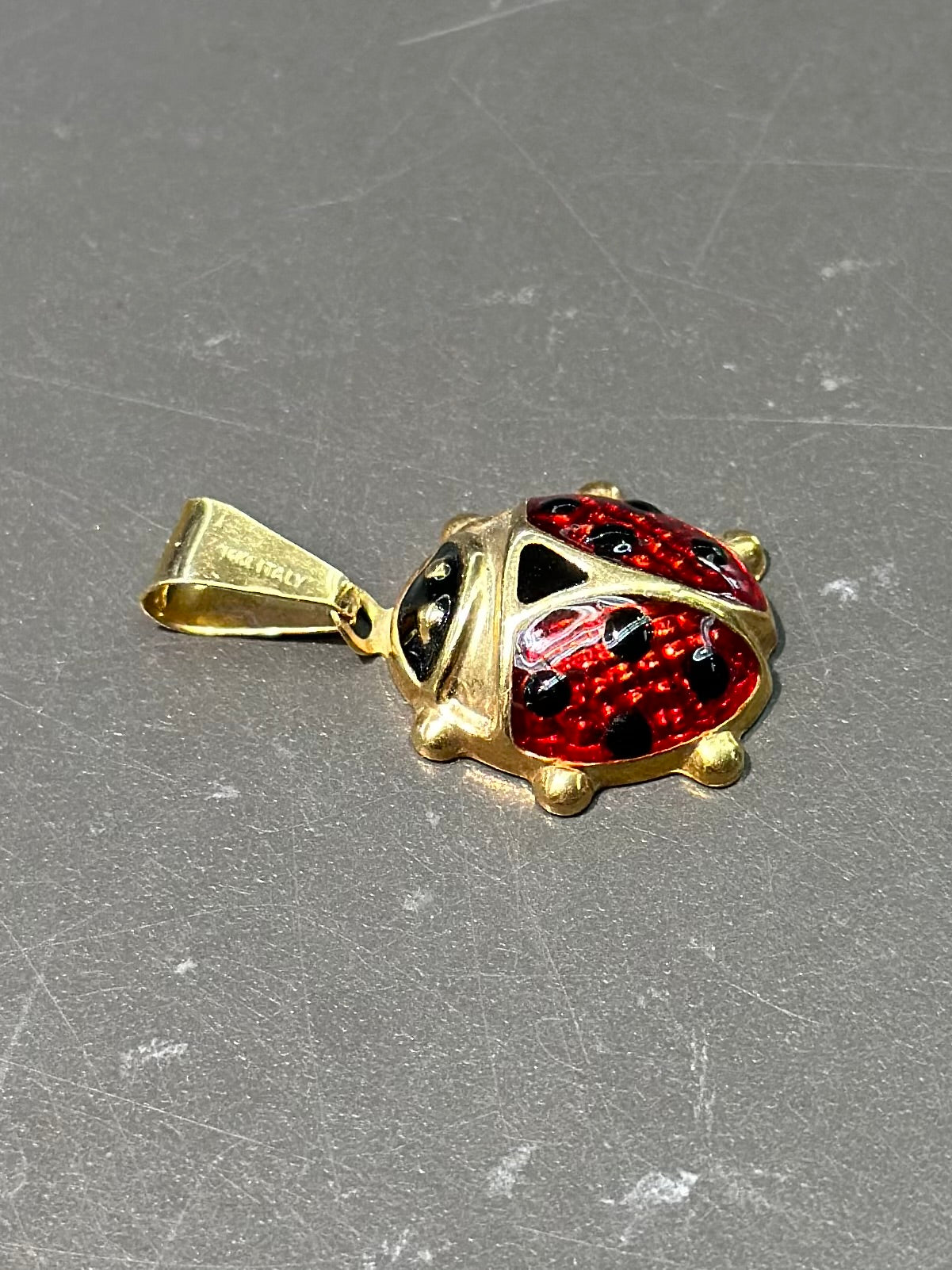 Vintage 14K Gold Large Ladybug Charm