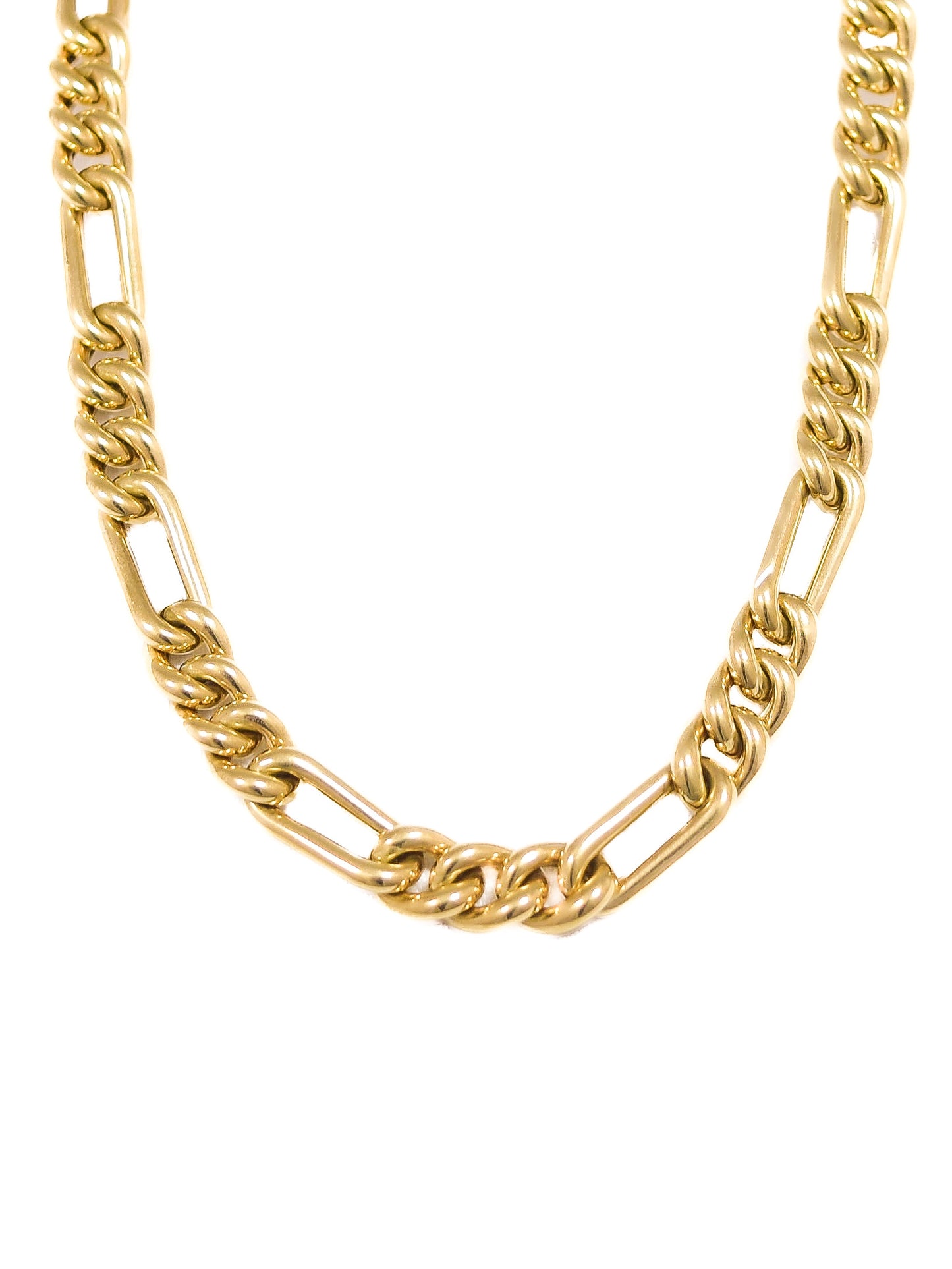 14K Gold Puffy Figaro Chain