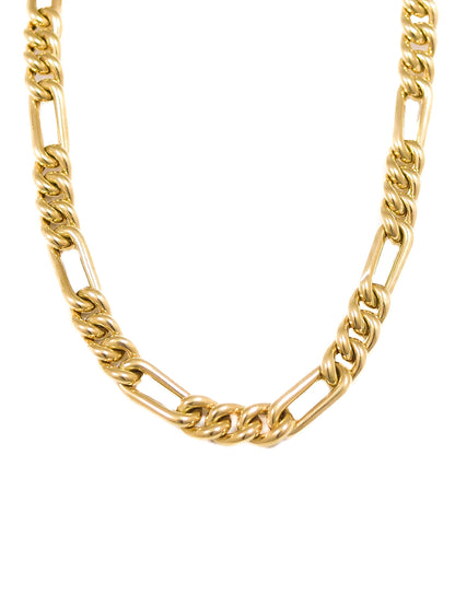 14K Gold Puffy Figaro Chain
