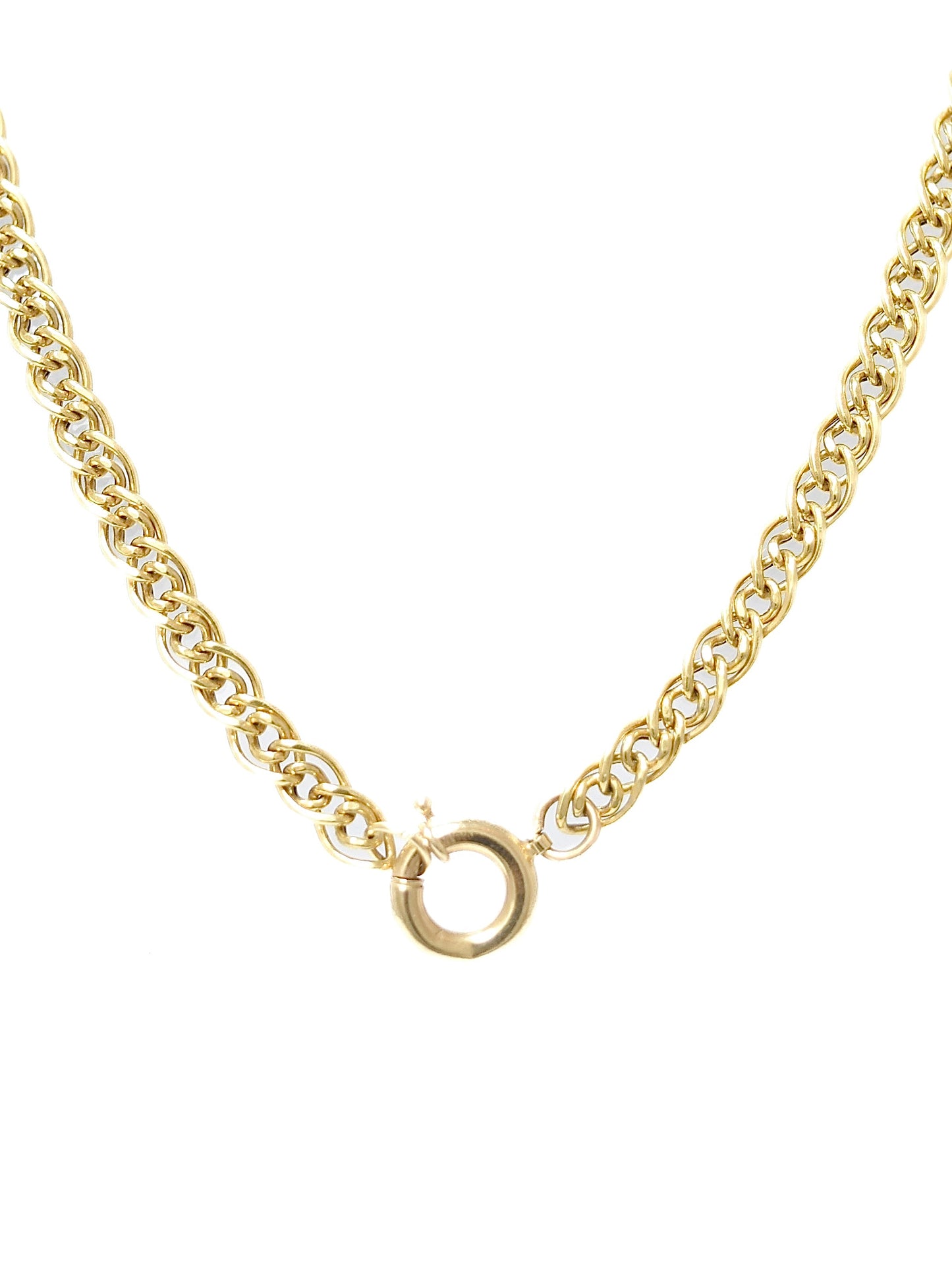 18K Gold 4.5 mm Fancy Link Chain Necklace