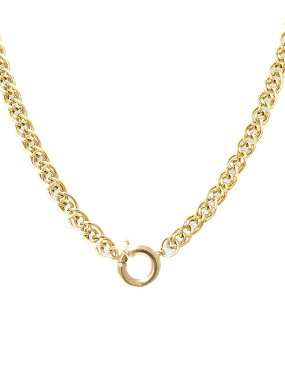 18K Gold 4.5 mm Fancy Link Chain Necklace