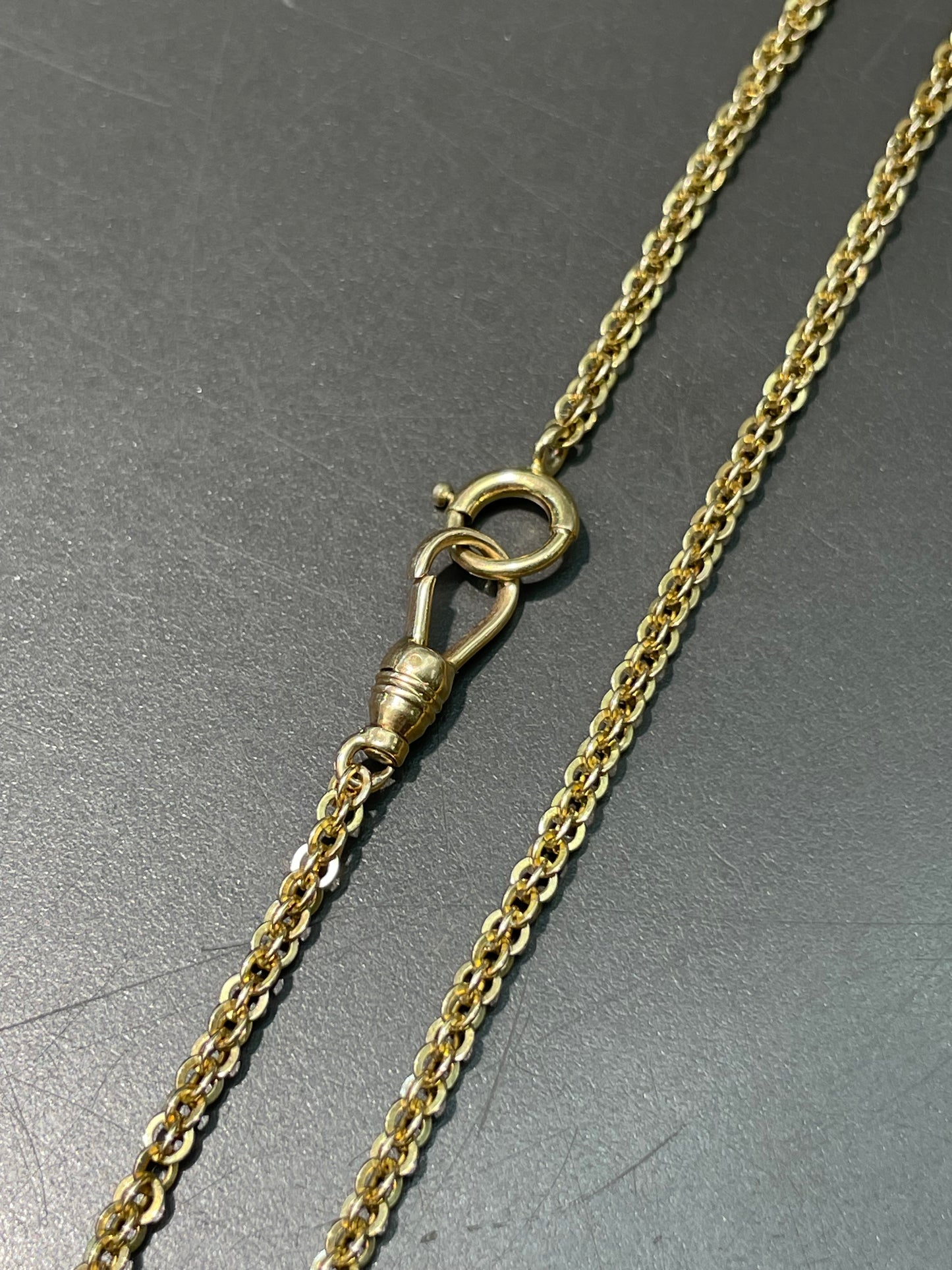 Antique 14K Gold Fancy Link Watch Chain 22.0 inch