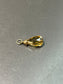 14K Gold Faceted Citrine Droplet Charm Pendant